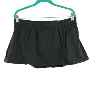 Aqua Green Womens Swim Skort Skirt Pull On Stretch Basic Black Size 16W/18W